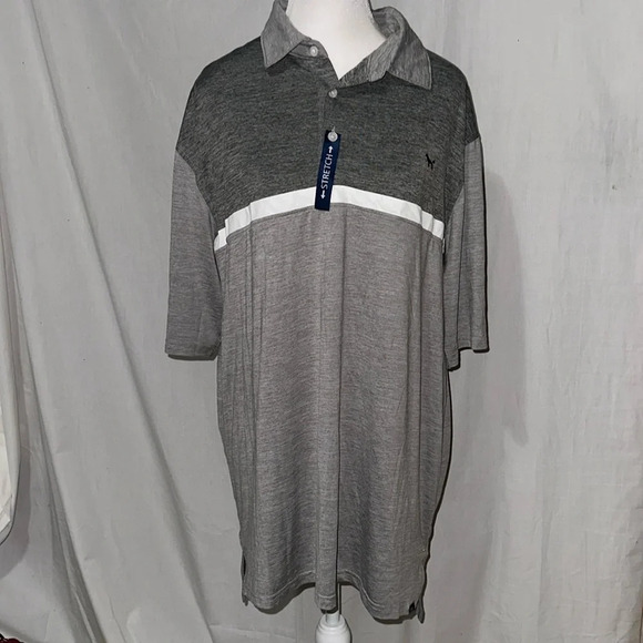 NWOT men's two tone gray Simply Southern short sleeve polo size xl - Picture 1 of 3